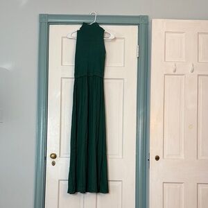 Anthropologie Dark Green Maxi Dress